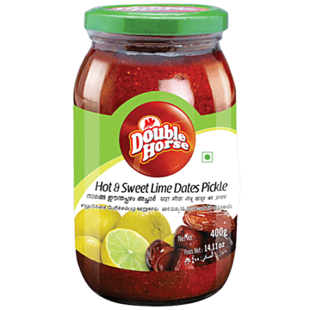 Double Horse Hot & Sweet Lime Dates Pickle 400 g